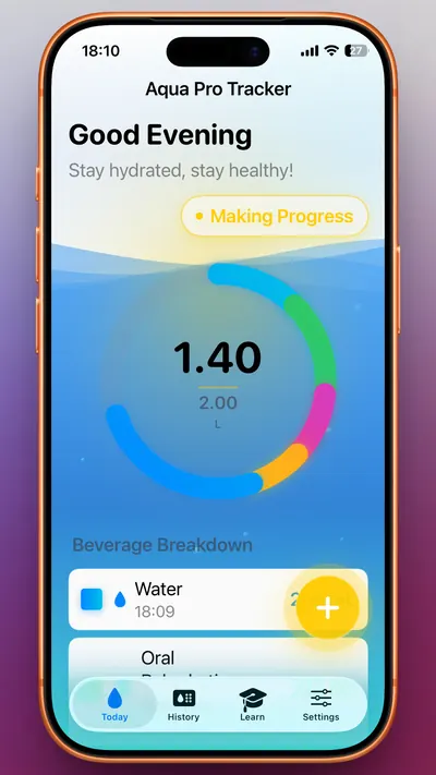 Aqua Pro Tracker Interface